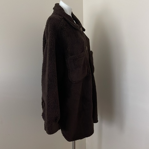 (NWT) Maurices Women’s Cozy Sherpa Shacket in Umber Brown - Picture 10 of 16